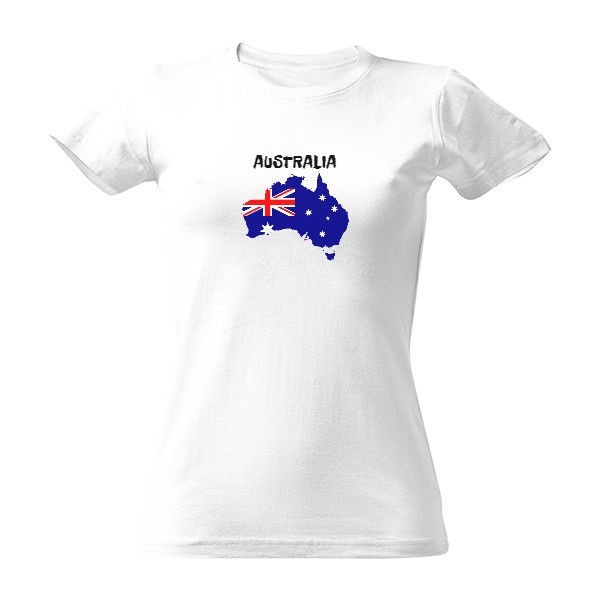 Tričko s potiskem Mapa Austrálie