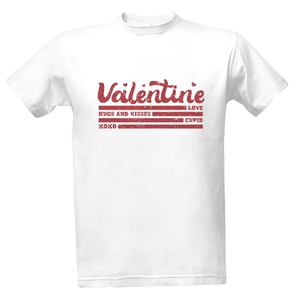 Tričko s potiskem Valentýn retro
